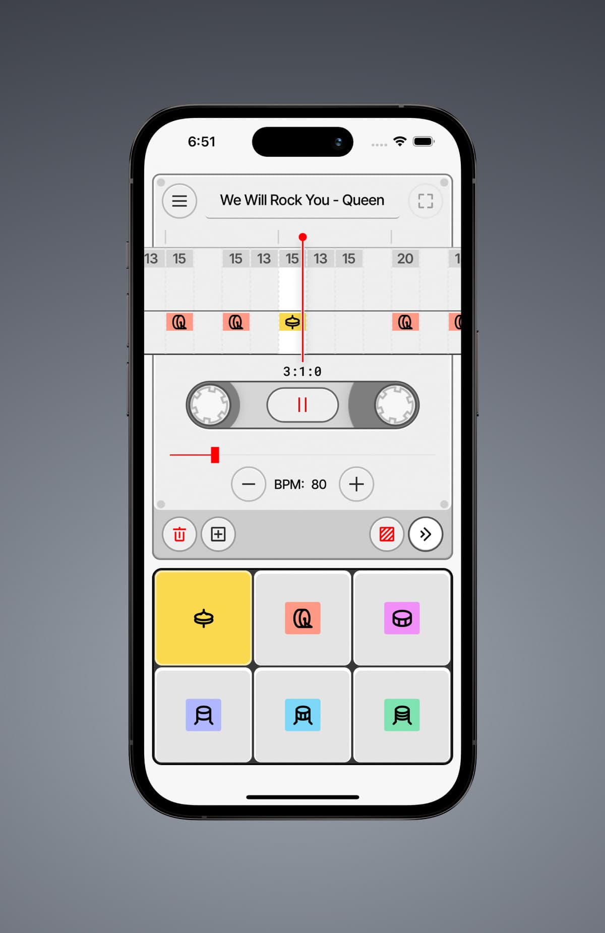 Mini Synth running on an iPhone 14 Pro in light mode.